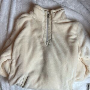 Blair Cream Fleece Quarter-Zip women’s jacket
